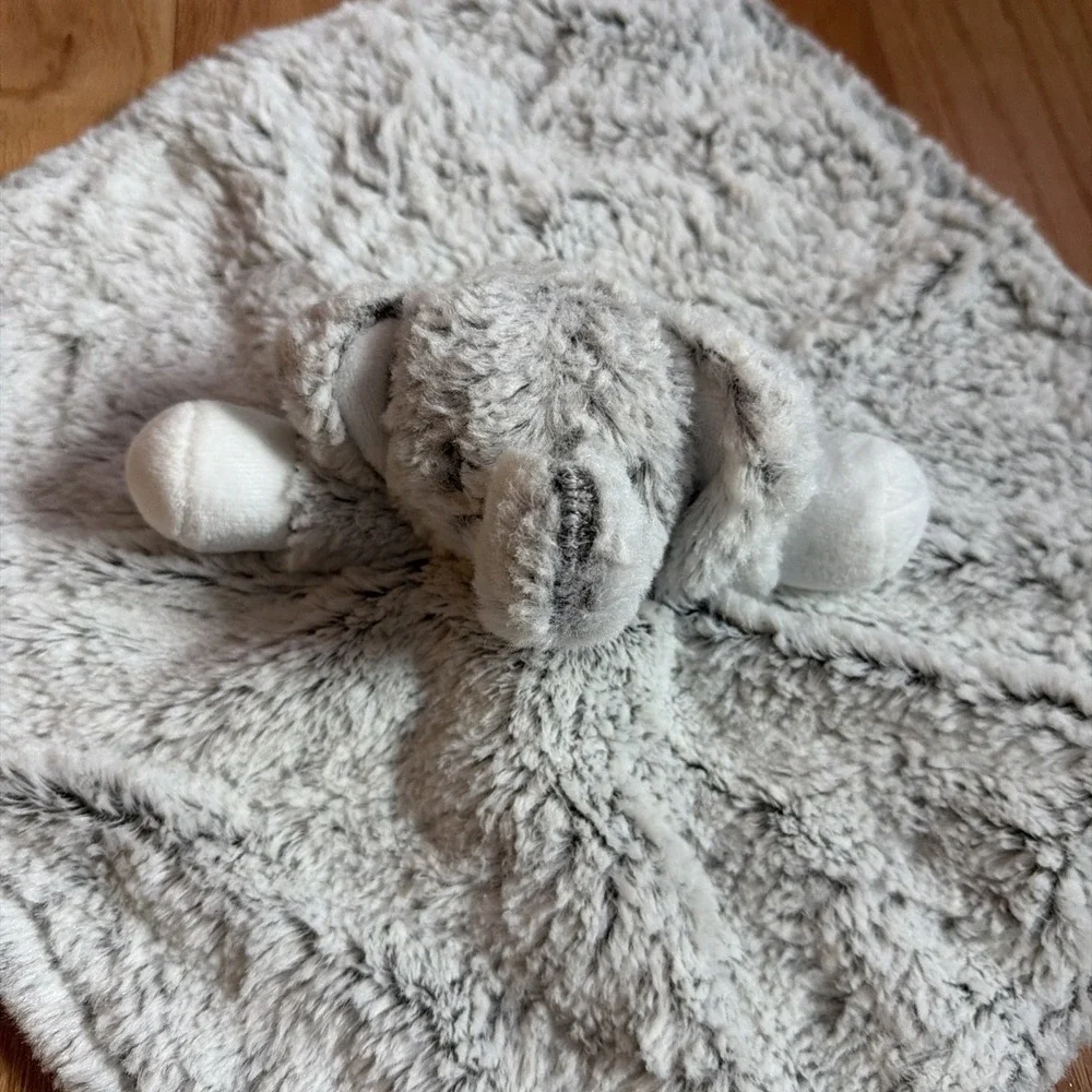 Blankets Beyond Elephant Security Blanket Lovie Plush Gray‎ Faux Fur Soft Baby